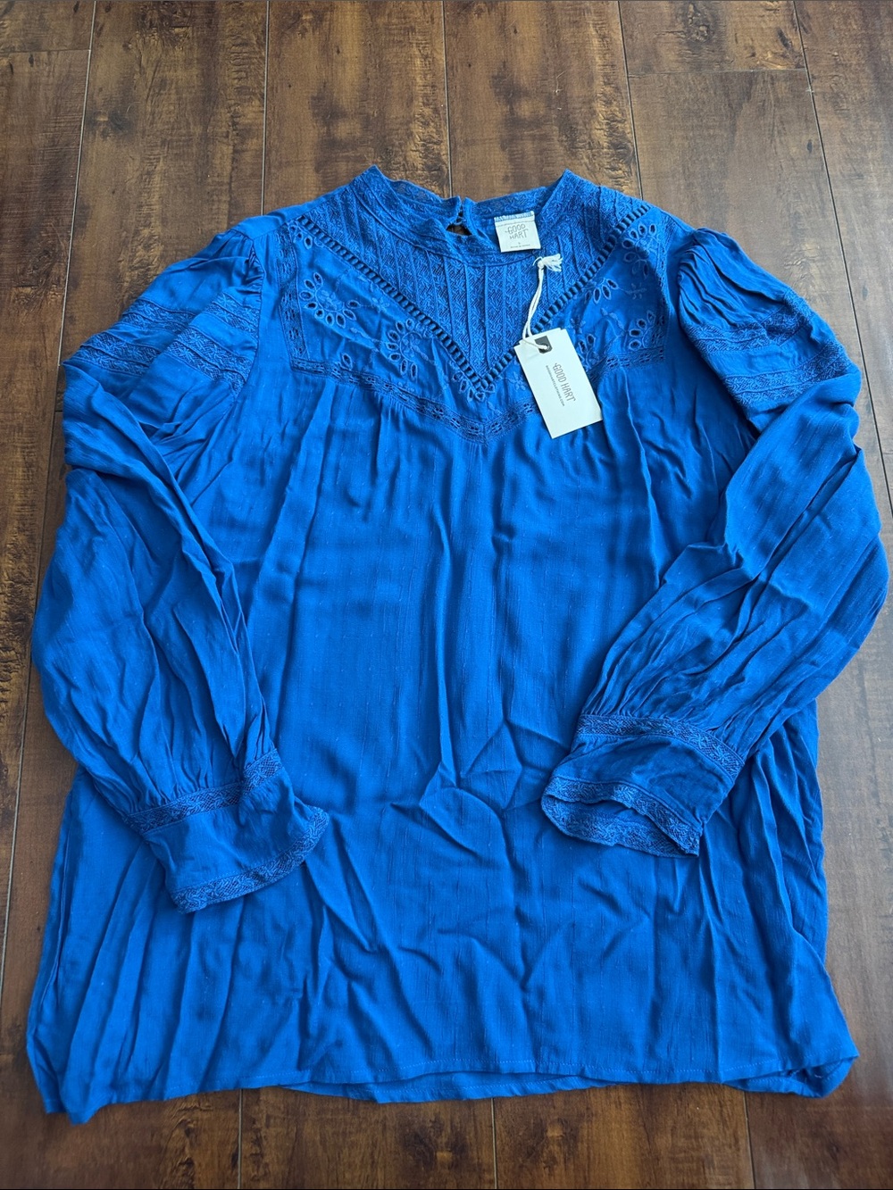 Matilda Jane Cobalt Blue Eyelet Yoke Tunic